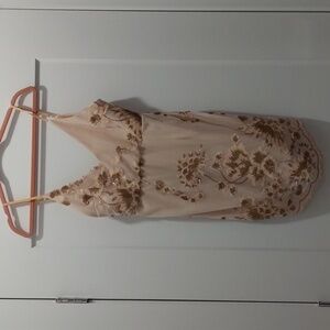 Floral mini pink dress